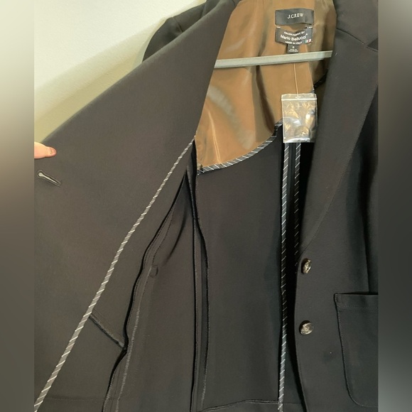 J.CREW Patch Pocket Blazer fabric from Italy Mario Belucci, Black Size 2 NWT - Picture 4 of 10